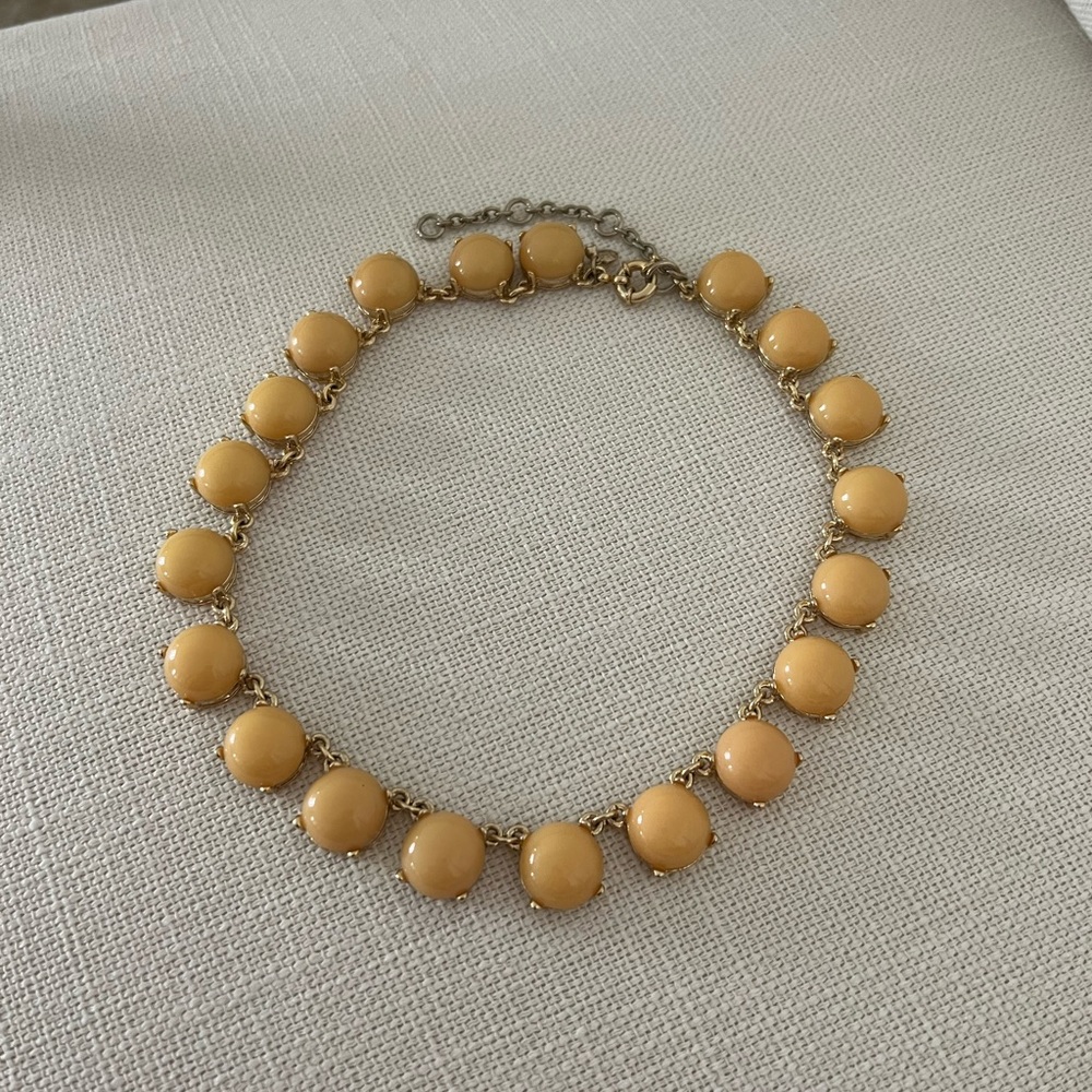 J Crew Peach Stone Gold Necklace